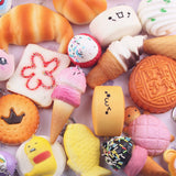 10pcs Medium Mini Soft Squishy Bread Toys Key